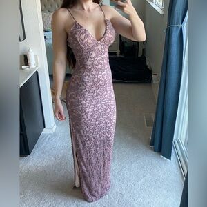 Windsor Purple Lace Dress with Sparkles